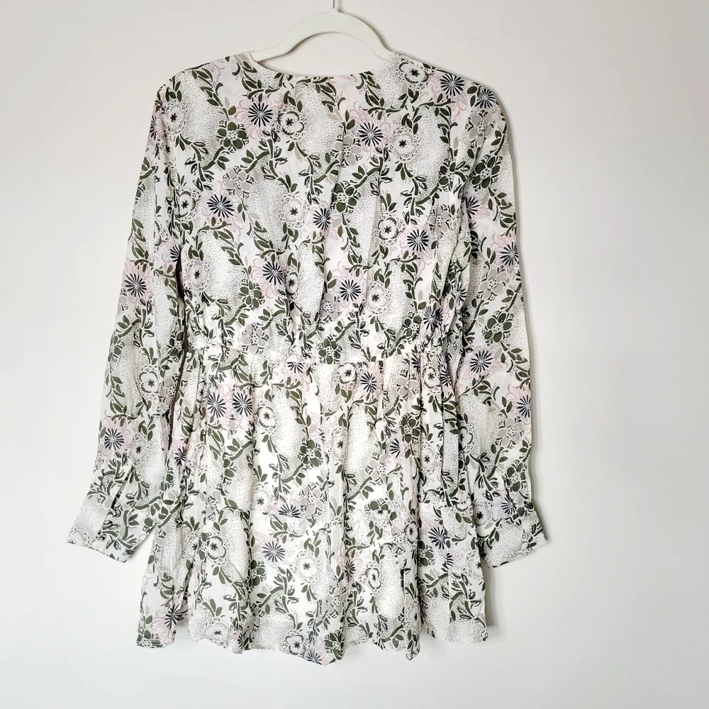 Free People Stealing‎ Fire Mini Dress In Ivory Combo